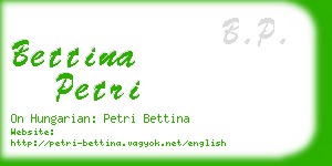 bettina petri business card